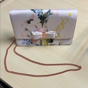 Ted baker Floral Clutch with Chain Strap